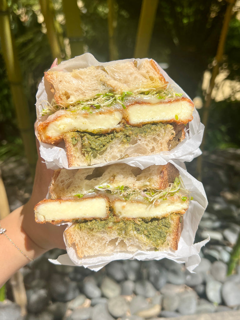 Crispy Green Chutney Paneer Sandwich