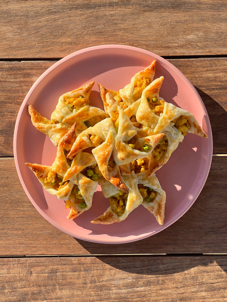 Paneer Puff Pastry Samosas