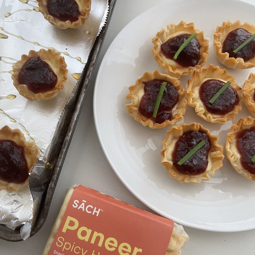 SPICY WHIPPED PANEER CRANBERRY CUPS